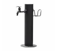 Columna de agua vertical independiente para jardín exterior, soporte para manguera de jardín con grifo de cobre, fuente decorativa para el suelo con hidrante para patio/jardín (grifo de una sola salid