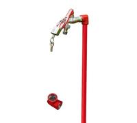 Columna de agua vertical para exteriores - Poste de grifo de acero inoxidable con grifos de cobre de doble salida - Ideal para riego de jardines y plantas