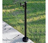 Columna de agua vertical para jardín autónoma, doble soporte de manguera de acero inoxidable para jardín, diseño duradero y elegante