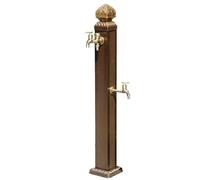 Columna de agua vertical para jardín, dispensador de agua anticongelante, con doble grifo, para jardines y patios