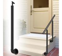 Columna de balaustre ajustable para escaleras, pasamanos, uso en interiores y exteriores, se adapta a escalones de hormigón/madera, kit de instalación incluido (75 cm)