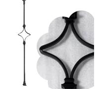 Columna de balaustre para escaleras, Piezas para terrazas, diseño de Estrella ahuecada, balaustres de Metal Resistentes para cercas de porches.