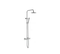 Columna de bañera y ducha termostática de diseño moderno con un acabado cromado Line de Imex - Plateado / Latón / Imex