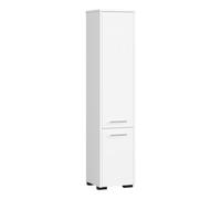 Columna de baño akord fin blanco 30 cm 2 puertas frente en color blanco 5 estantes 30x30x140 cm