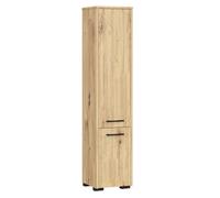 Columna de baño akord fin roble artisan 30 cm 2 puertas 5 estantes 30x30x140 cm
