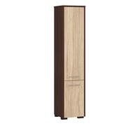 Columna de baño akord fin wenge 30 cm 2 puertas frente en color roble sonoma 5 estantes 30x30x140 cm