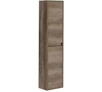 Columna de Baño Berit 2 Puertas 4 Estantes Melamina Roble Nordik Elegante y Funcional 30x140x26 cm
