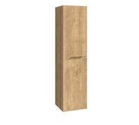Columna de Baño Suspendida 2 Puertas con Textura y Cierre Amortiguado | 140 x 34,9 x 31,9cm Roble Natural