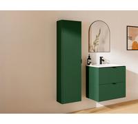 Columna de baño suspendida estriada - Verde mate - H140 cm - ZEVINI
