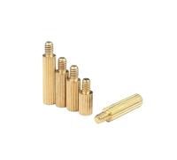 Columna de cobre de un solo cabezal, pasador moleteado de un solo paso, columna de aislamiento Circular, cámara de seguridad, columna de cobre M2, 10/20/40/50 Uds.(M2x12mm (20Pcs))