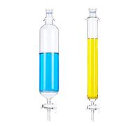 Columna de cromatografía de vidrio de borosilicato, con junta 24/40, núcleo de G3 y llave de paso de PTFE, 1 unidad(15mmx200mm)