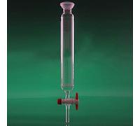 Columna de cromatografía de vidrio de borosilicato, con núcleo de G3 y llave de paso de PTFE - Junta esférica 35/20(40mmx300mm)