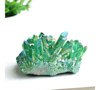 Columna de cuarzo 100% natural, cristales galvanizados, mineral mineral para adornos, acuarios, decoración del hogar, piedra, racimo de cuarzo, 60-90 g