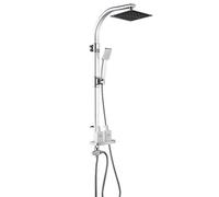 Columna de ducha con mezclador monomando, conjunto de ducha ajustable en altura, ducha y alcachofa de ducha, para cuarto de baño