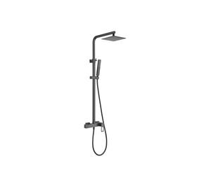 Columna de ducha con una barra de acero inoxidable de acabado negro mate Suecia de Imex - Negro / Latón / Imex