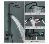 Columna de Ducha, Ducha Digital Smart Black Piano de Ducha de Lluvia Gris(Black Digital)