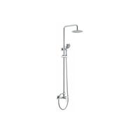 Columna de ducha extensible 95-137 cm de acero inoxidable con rociador redondo Roma de Imex - Plateado / Latón / Imex