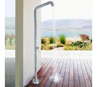 Columna de ducha independiente de acero inoxidable para exteriores, cabezal de ducha de lluvia ajustable para piscina, patio trasero, patio, spa de playa, solución de ducha duradera y elegante para