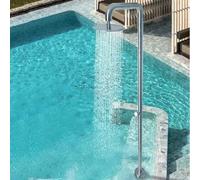 Columna de ducha independiente para exteriores con cabezal de ducha de lluvia ajustable para jardín, piscina, patio y spa de playa