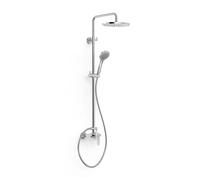 Columna de ducha kit de grifo monomando mural de 2 vías en plástico ABS y metal acabado cromado BASE PLUS TRES