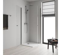Columna de ducha monomando con grifo vitalio start shower system 250 othm de 112 cm de alto en color gris