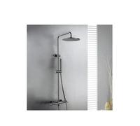 Columna de ducha monomando fabricado en latón con un acabado en color titanio Round de GME - Otros / Latón / GME