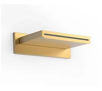 Columna de ducha para empotrar en pared con caída de agua en forma de cascada con acabado en color oro mate TRES