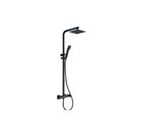 Columna de ducha para pared con un diseño extensible de acabado negro mate Fiyi de Imex - Negro / Latón / Imex