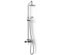 Columna de ducha regulable de 132 cm fabricada en latón con terminación cromada Carola Kassandra
