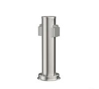 Columna de enchufe de jardín de acero inoxidable de 2 vías con carcasa resistente a la intemperie y conector de cable a prueba de salpicaduras para uso en exteriores (color inoxidable)
