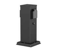 Columna de enchufes para jardín POLLY IP44, doble, con toma Schuko y sensor