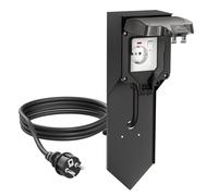 Columna de enchufes POXO con piqueta de tierra y cable de 2 m para uso en