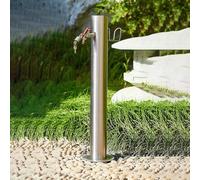 Columna de Grifo de Agua Exterior Vertical de Acero Inoxidable Anticongelante, Pilar de Agua de Jardín de Pie para Patio, Jardín, Patio Interior, Césped y Riego de Flores(Type D,86x20.5cm/33.8x8in)