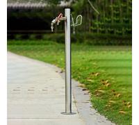 Columna de Grifo de Agua Exterior Vertical de Acero Inoxidable Anticongelante, Pilar de Agua de Jardín de Pie para Patio, Jardín, Patio Interior, Césped y Riego de Flores(Type D,86x13cm/33.8x5.1in)