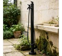Columna de grifo de agua para exteriores de acero inoxidable - Grifo de jardín a prueba de heladas con accesorios de montaje - Hidrante de jardín para montaje en piso para villa(C,Height: 95cm/37.4in)