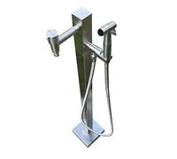 Columna de grifo de jardín de acero inoxidable duradero de 100 cm, resistente a la intemperie, elegante fuente de agua vertical para jardín para decoración del hogar y el paisaje