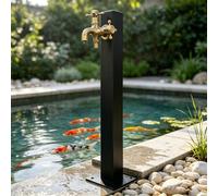 Columna de grifo para exteriores a prueba de congelación, grifo de agua estancado junto a la piscina de acero inoxidable, hidrante de patio para terraza de villa, 60/95cm alto