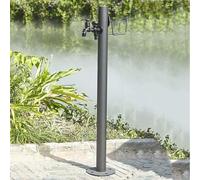 Columna de grifo para exteriores sin heladas para jardín vertical con gancho que se conecta a la manguera para regar flores y lavado de coches y resistente a la intemperie