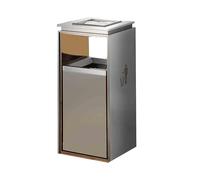 Columna De Hollín Extraíble, Pedículo De Cigarrillo Vertical, Bote De Basura Con Malla De Extinción De Cigarrillos, Capacidad Del Contenedor Interior: 12 L(Silver,29x29x72cm)