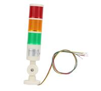 Columna de Luz de Señal Industrial, Alarma LED Luz de Torre Redonda con Sonido de Zumbador Rojo/Naranja/Verde 24 V CC Luz Indicadora LED de Advertencia de Máquina para Máquinas