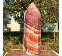 Columna de piedra de cerdo Natural, punto de torre de cristal de cuarzo, madafascar decoración de la habitación (Size : 800g-850g)
