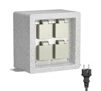 Columna de toma de jardín POCK para exterior IP44 1m Clavija Schuko tipo F 4