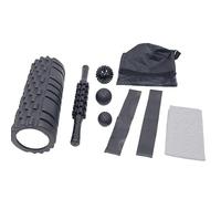 Columna de yoga con barra de masaje para fascia, eje de espuma hueca, pilates, 9 piezas con bolsa de malla y sudadera