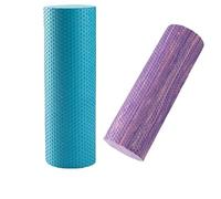 Columna de yoga con eje de masaje de fitness, varios colores para principiantes (45 x 15 cm, azul)