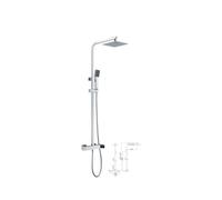 Columna extensible de ducha con un diseño moderno y un acabado cromado Fiyi de Imex - Plateado / Latón / Imex