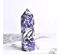 Columna hexagonal de cristal de fresa con punta de cristal natural, adorno mineral, colección y decoración del hogar, 1 unidad, gris, 50-60 mm