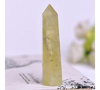 Columna hexagonal de cristal de fresa con punta de cristal natural, adorno mineral, colección y decoración del hogar, 1 unidad, marrón oscuro, 71-80 mm