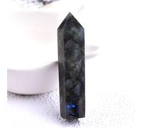 Columna hexagonal de cristal fresa con punta de cristal natural, colección de varita y decoración del hogar, 1 unidad, granate, 61-70 mm