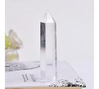 Columna hexagonal de cristal fresa con punta de cristal natural, colección de varita y decoración del hogar, 1 unidad, jazmín, 71-80 mm