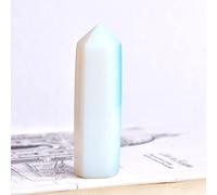 Columna hexagonal de cristal fresa con punta de cristal natural, colección de varita y decoración del hogar, 1 unidad, multicolor, 61-70 mm